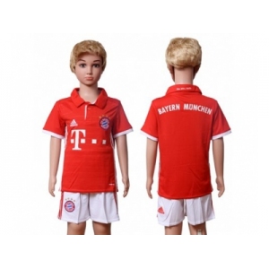 Bayern Munchen Blank Home Kid Soccer Club Jerseys