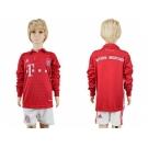 Bayern Munchen Blank Home Long Sleeves Kid Soccer Club Jersey