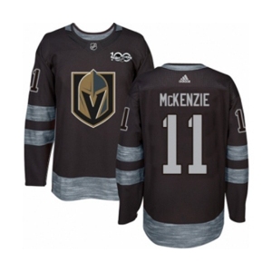Adidas Vegas Golden Knights #11 Curtis McKenzie Authentic Black 1917-2017 100th Anniversary NHL Jersey