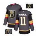 Adidas Vegas Golden Knights #11 Curtis McKenzie Authentic Gray Fashion Gold NHL Jersey