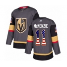 Adidas Vegas Golden Knights #11 Curtis McKenzie Authentic Gray USA Flag Fashion NHL Jersey