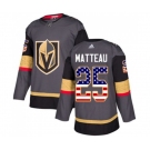 Adidas Vegas Golden Knights #25 Stefan Matteau Authentic Gray USA Flag Fashion NHL Jersey