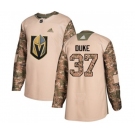 Adidas Vegas Golden Knights #37 Reid Duke Authentic Camo Veterans Day Practice NHL Jersey