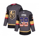 Adidas Vegas Golden Knights #38 Tomas Hyka Authentic Gray USA Flag Fashion NHL Jersey
