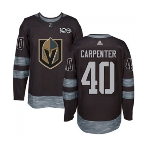 Adidas Vegas Golden Knights #40 Ryan Carpenter Authentic Black 1917-2017 100th Anniversary NHL Jersey