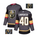 Adidas Vegas Golden Knights #40 Ryan Carpenter Authentic Gray Fashion Gold NHL Jersey