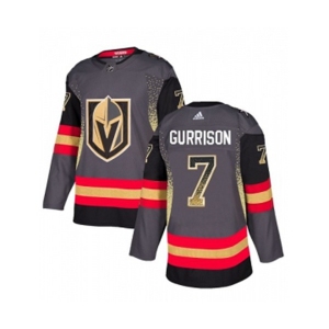 Adidas Vegas Golden Knights #7 Jason Garrison Authentic Black Drift Fashion NHL Jersey