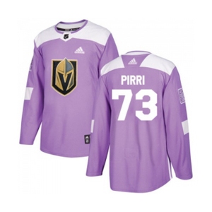 Adidas Vegas Golden Knights #73 Brandon Pirri Authentic Purple Fights Cancer Practice NHL Jersey