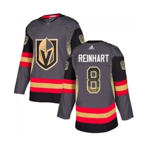 Adidas Vegas Golden Knights #8 Griffin Reinhart Authentic Black Drift Fashion NHL Jersey