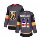 Adidas Vegas Golden Knights #81 Jonathan Marchessault Authentic Gray USA Flag Fashion NHL Jersey