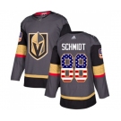 Adidas Vegas Golden Knights #88 Nate Schmidt Authentic Gray USA Flag Fashion NHL Jersey