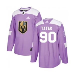Adidas Vegas Golden Knights #90 Tomas Tatar Authentic Purple Fights Cancer Practice NHL Jersey