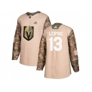 Men Adidas Vegas Golden Knights #13 Brendan Leipsic Camo Authentic 2017 Veterans Day Stitched NHL Jersey