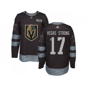 Men Adidas Vegas Golden Knights #17 Vegas Strong Black 1917-2017 100th Anniversary Stitched NHL Jersey