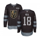 Men Adidas Vegas Golden Knights #18 James Neal Authentic Black 1917-2017 100th Anniversary NHL Jersey