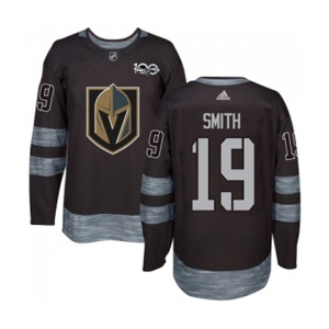 Men Adidas Vegas Golden Knights #19 Reilly Smith Authentic Black 1917-2017 100th Anniversary NHL Jersey