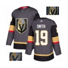 Men Adidas Vegas Golden Knights #19 Reilly Smith Authentic Gray Fashion Gold NHL Jersey