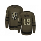 Men Adidas Vegas Golden Knights #19 Reilly Smith Authentic Green Salute to Service NHL Jersey