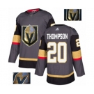 Men Adidas Vegas Golden Knights #20 Paul Thompson Authentic Gray Fashion Gold NHL Jersey