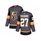 Men Adidas Vegas Golden Knights #27 Shea Theodore Authentic Gray Home NHL Jersey