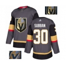 Men Adidas Vegas Golden Knights #30 Malcolm Subban Authentic Gray Fashion Gold NHL Jersey