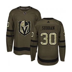 Men Adidas Vegas Golden Knights #30 Malcolm Subban Authentic Green Salute to Service NHL Jersey