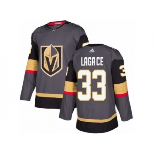 Men Adidas Vegas Golden Knights #33 Maxime Lagace Authentic Gray Home NHL Jersey