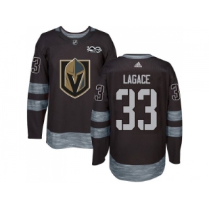 Men Adidas Vegas Golden Knights #33 Maxime Lagace Black 1917-2017 100th Anniversary Stitched NHL Jersey