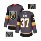 Men Adidas Vegas Golden Knights #37 Reid Duke Authentic Gray Fashion Gold NHL Jersey