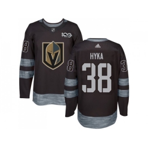 Men Adidas Vegas Golden Knights #38 Tomas Hyka Black 1917-2017 100th Anniversary Stitched NHL Jersey