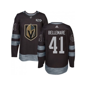 Men Adidas Vegas Golden Knights #41 Pierre-Edouard Bellemare Authentic Black 1917-2017 100th Anniversary NHL Jersey