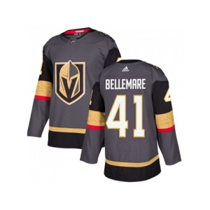 Men Adidas Vegas Golden Knights #41 Pierre-Edouard Bellemare Authentic Gray Home NHL Jersey