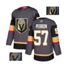 Men Adidas Vegas Golden Knights #57 David Perron Authentic Gray Fashion Gold NHL Jersey