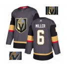 Men Adidas Vegas Golden Knights #6 Colin Miller Authentic Gray Fashion Gold NHL Jersey