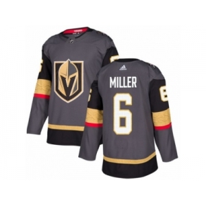 Men Adidas Vegas Golden Knights #6 Colin Miller Authentic Gray Home NHL Jersey
