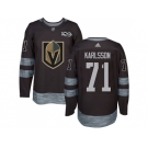 Men Adidas Vegas Golden Knights #71 William Karlsson Black 1917-2017 100th Anniversary Stitched NHL Jersey