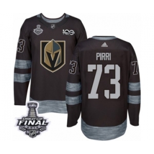 Men Adidas Vegas Golden Knights #73 Brandon Pirri Authentic Black 1917-2017 100th Anniversary 2018 Stanley Cup Final NHL Jersey