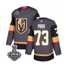 Men Adidas Vegas Golden Knights #73 Brandon Pirri Authentic Gray Home 2018 Stanley Cup Final NHL Jersey