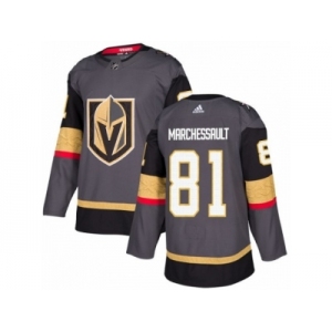 Men Adidas Vegas Golden Knights #81 Jonathan Marchessault Authentic Gray Home NHL Jersey