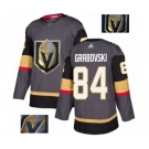 Men Adidas Vegas Golden Knights #84 Mikhail Grabovski Authentic Gray Fashion Gold NHL Jersey