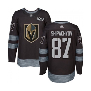 Men Adidas Vegas Golden Knights #87 Vadim Shipachyov Authentic Black 1917-2017 100th Anniversary NHL Jersey