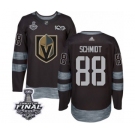 Men Adidas Vegas Golden Knights #88 Nate Schmidt Authentic Black 1917-2017 100th Anniversary 2018 Stanley Cup Final NHL Jersey