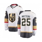 Men Vegas Golden Knights #25 Stefan Matteau Authentic White Away Fanatics Branded Breakaway NHL Jersey