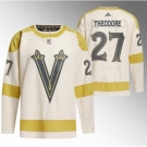 Men Vegas Golden Knights #27 Shea Theodore Cream 2024 Winter Classic Breakaway Stitched Jersey