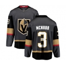 Men Vegas Golden Knights #3 Brayden McNabb Authentic Black Home Fanatics Branded Breakaway NHL Jersey