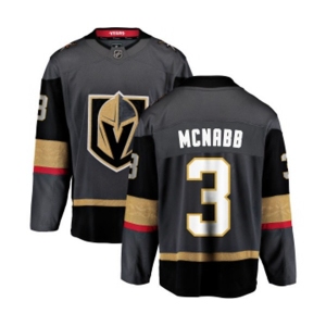 Men Vegas Golden Knights #3 Brayden McNabb Authentic Black Home Fanatics Branded Breakaway NHL Jersey