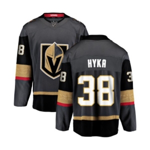 Men Vegas Golden Knights #38 Tomas Hyka Authentic Black Home Fanatics Branded Breakaway NHL Jersey