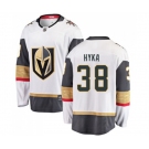 Men Vegas Golden Knights #38 Tomas Hyka Authentic White Away Fanatics Branded Breakaway NHL Jersey