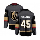 Men Vegas Golden Knights #45 Jake Bischoff Authentic Black Home Fanatics Branded Breakaway NHL Jersey