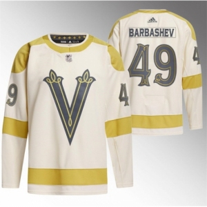 Men Vegas Golden Knights #49 Ivan Barbashev Cream 2024 Winter Classic Breakaway Stitched Jersey